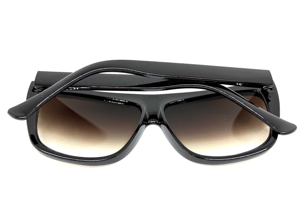 Oversized Classic Vintage Retro Style SUNGLASSES Large Black Frame Cow Pattern