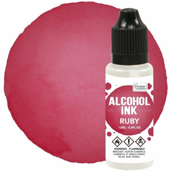 Couture Creations, Alcohol Ink, .4 oz, Ruby Red Ink, Red Alcohol Ink