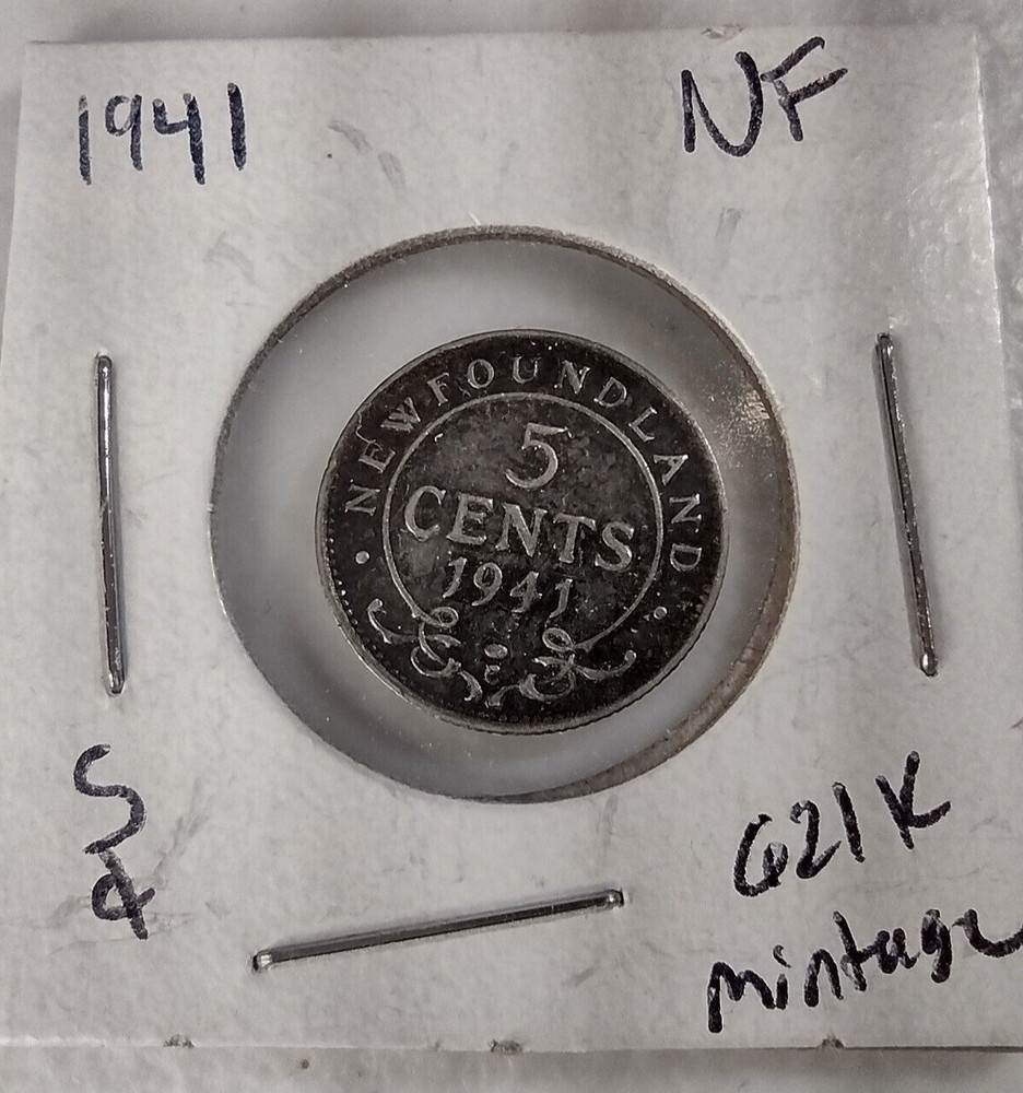 1941-C Newfoundland 5 Cents - Silver