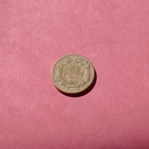1858 Flying Eagle One Cent Coin (VG + Condition) #AA