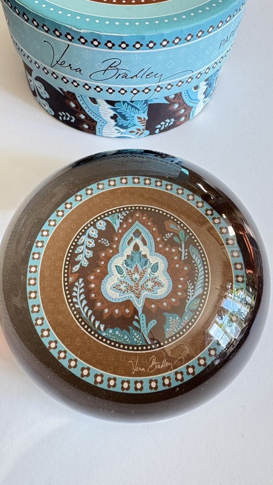 Vera Bradley Java Blue Paperweight with gift box