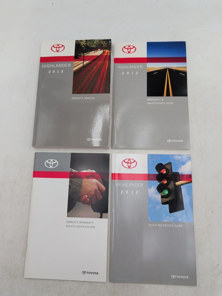2012 Toyota Highlander Owners Manual & Quick Reference Guide Free Shipping