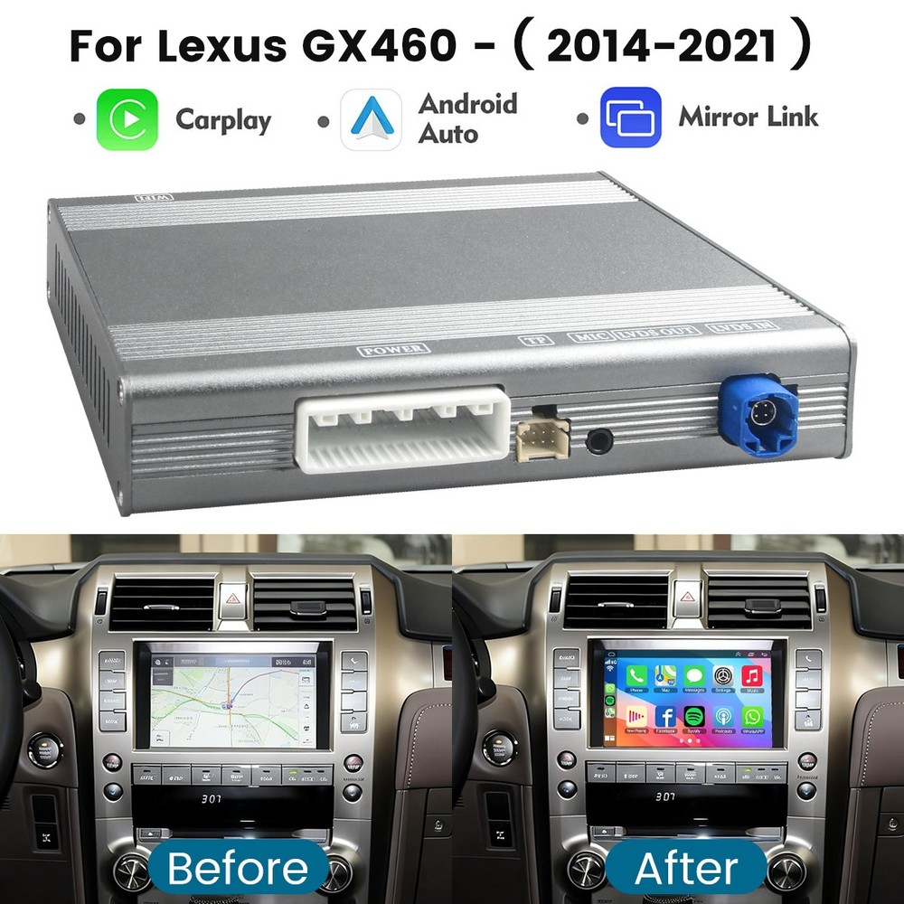 Wireless CarPlay Android Auto Module Interface Kit for Lexus GX460 2014-2021
