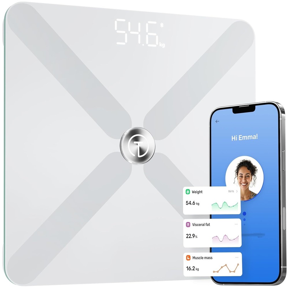Titan Electronics Smart Bluetooth Bathroom Scale Body Weight 14 Metrics