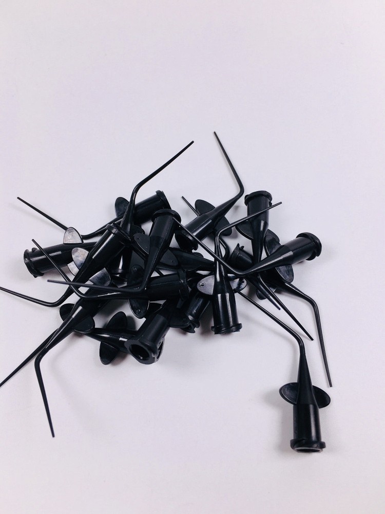100pcs Endo Root Canal Syringe Tip Dental Irrigation Refill Long Tips Clear Thin