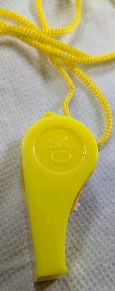Yellow Plastic Whistle Ok