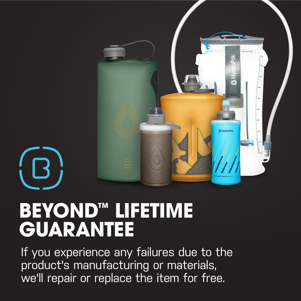 PackFlask+ (750ml) - Harness Mounted Filtration Water Bottle for Backpacks - ...