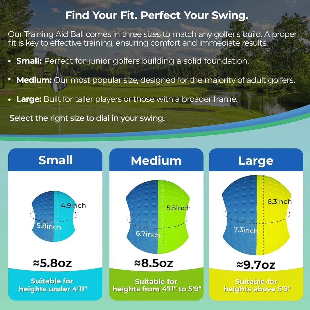 Golf Training Aid Ball for Impact Precision & Consistent Swings - Master Body Co
