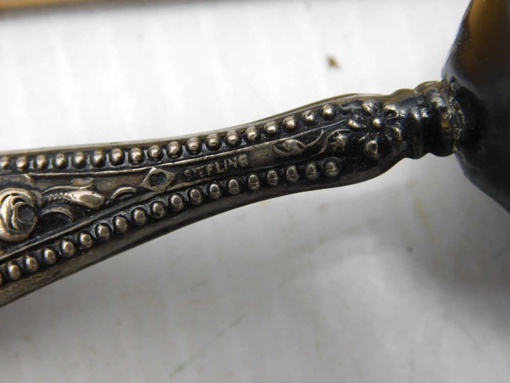 Set of 4 Vintage Darning Eggs, Sterling Silver handles