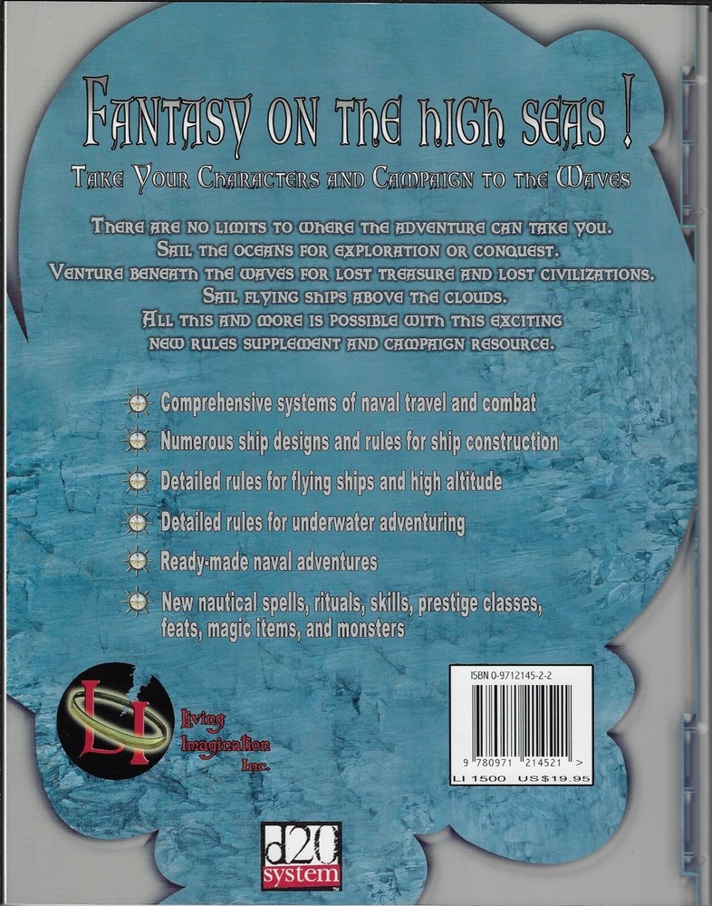 D&D 3rd ed Broadsides! Naval Adventuring Rules and Sourcebook D20 *FS