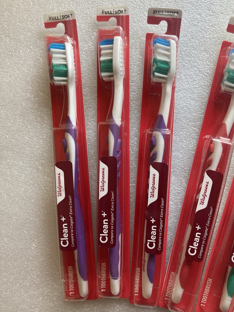 2018 WALGREENS CLEAN+ FULL SOFT TOOTHBRUSHES (6)