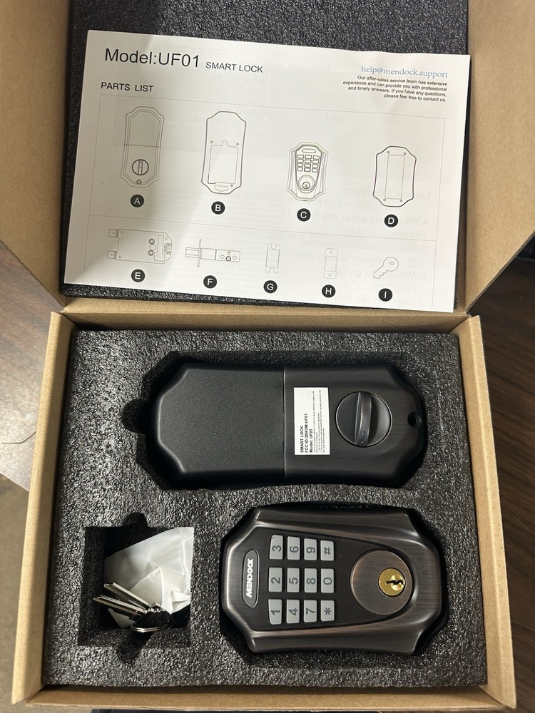 NEW Mendock Smart Lock PN: UF01-VB