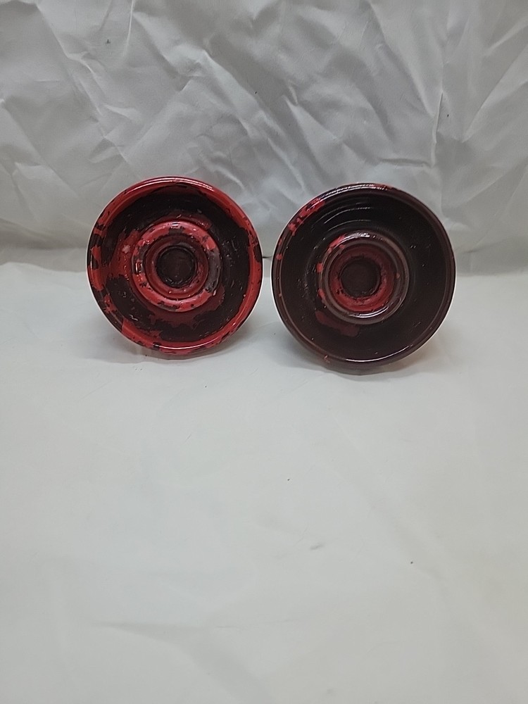Red Heavy Candle Holders