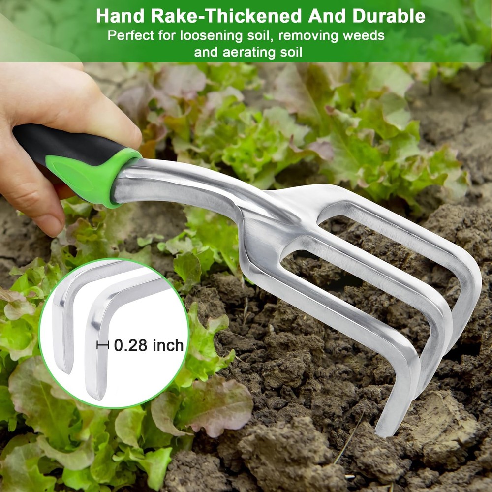 Garden Tools Set, 3 Pack Heavy Duty Gardening Set Include 3 Pack, Green