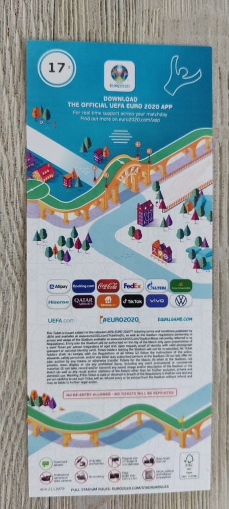 EURO 2020 Netherlands Austria Ticket #17