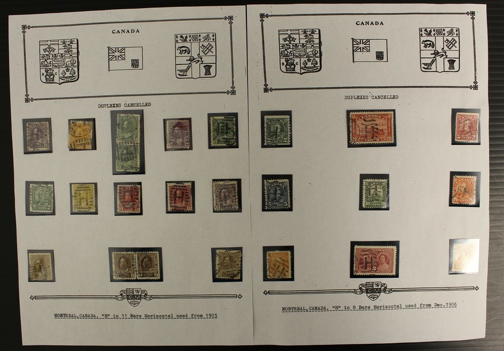 MONTREAL DUPLEX LETTER CANCEL COLLECTION