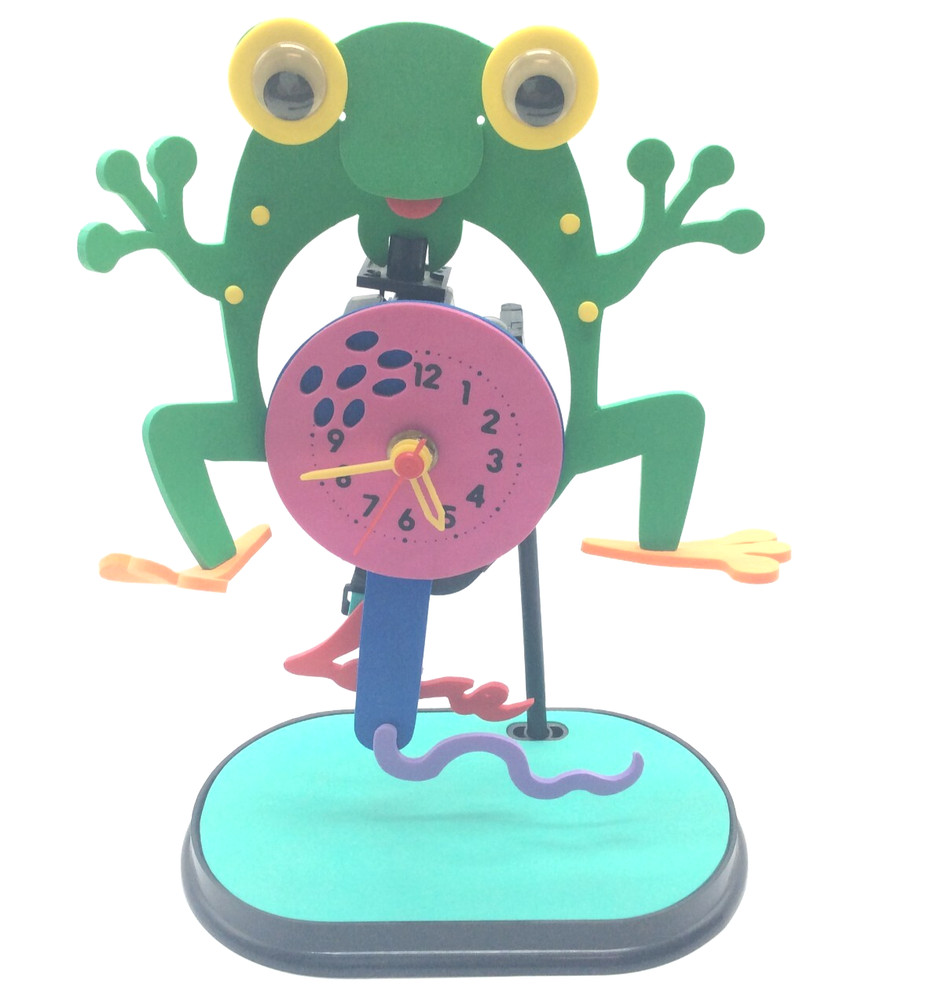 1990's Tozai Animated Motion FROG Clock -AS-IS-
