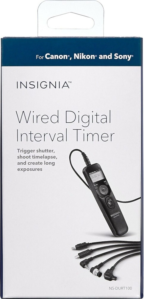 NEW Insignia NS-DURT100 Universal Wired Digital Interval Timer Shutter Trigger