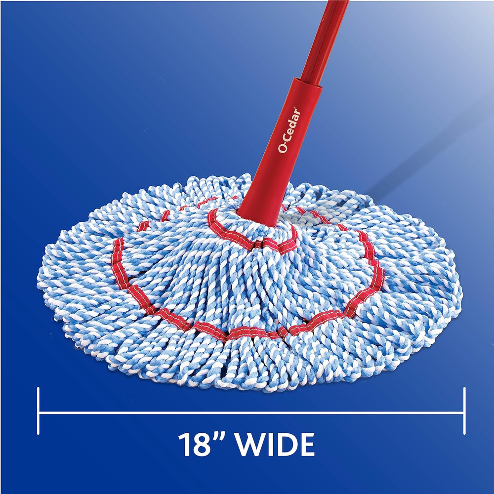 O-Cedar Microtwist MAX Microfiber Twist Mop with 1 Extra Refill | Features Hands