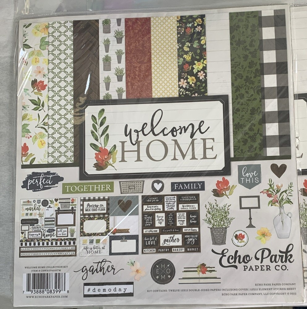 Echo Park 12" x 12" WELCOME HOME collection kit~Beautiful!