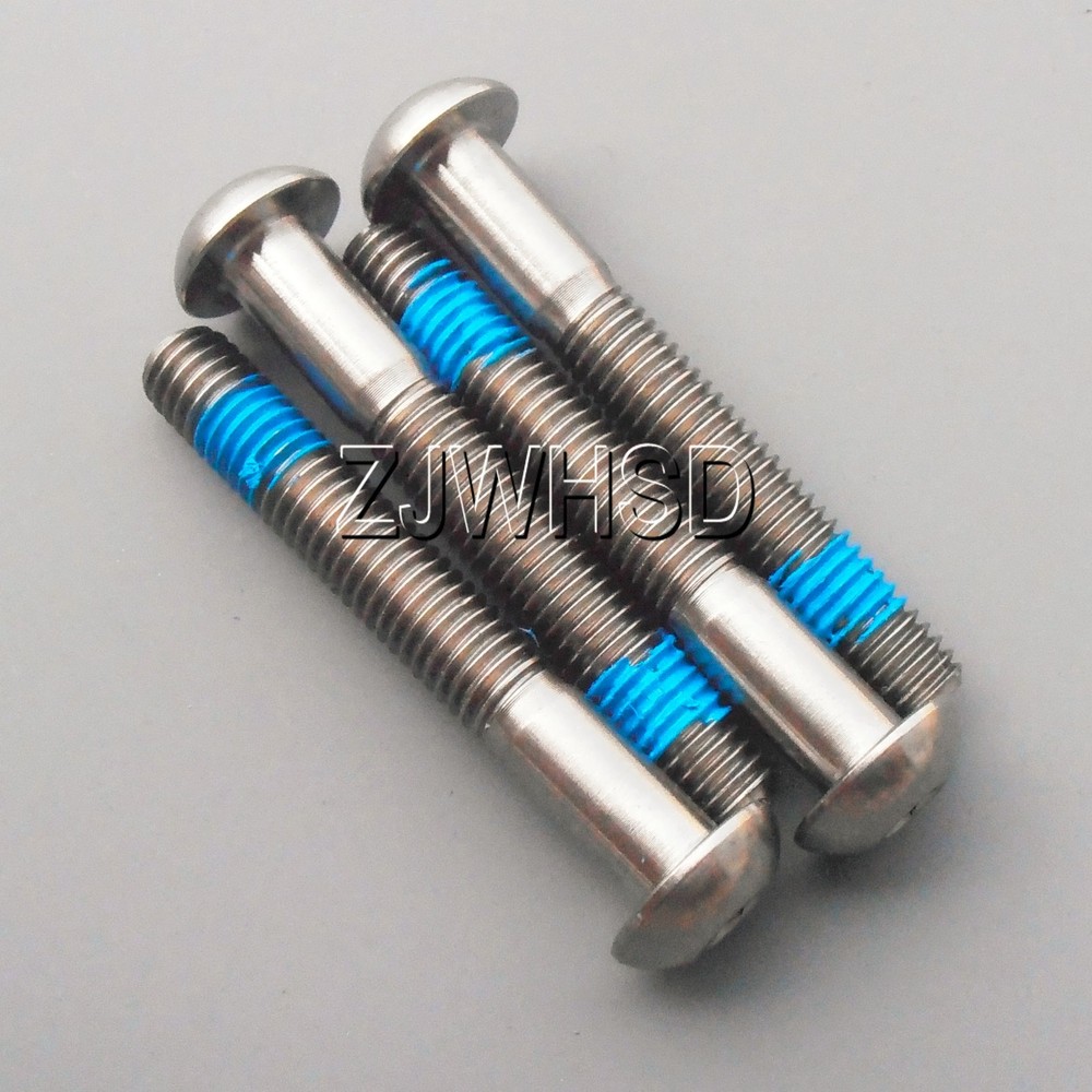4pcs M5 x 35 Titanium Ti Screw Bolt Allen hex Socket Button head + ThreadLocker