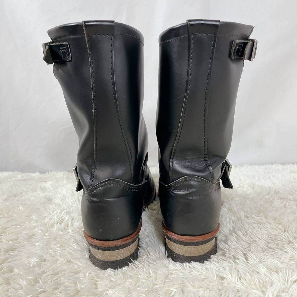 RedWIng Boots 2268 Leather Black Engineer Boots Size 9D