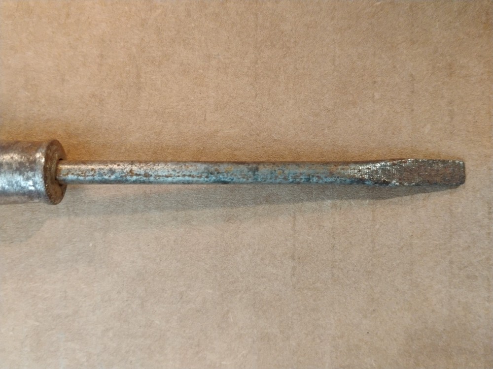 Antique Solid Handle Screw Driver Wood Handle Screwdriver Vtg 7 In.