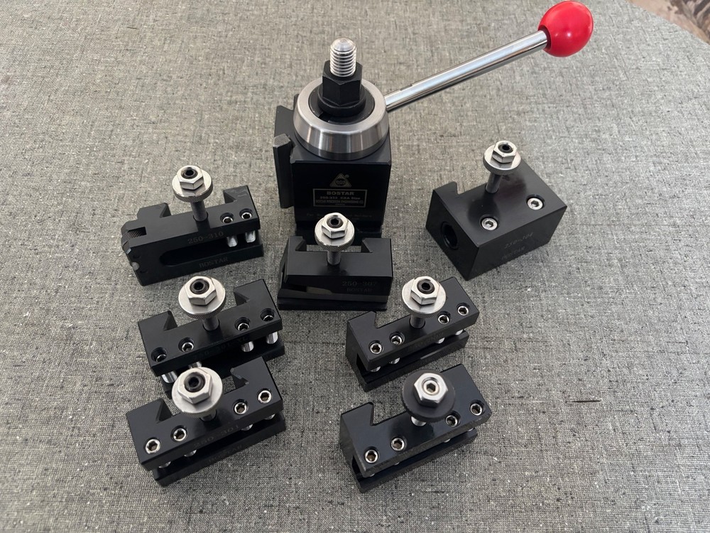 10pc WEDGE TYPE, CXA 250-300 QUICK CHANGE TOOLPOST SET, CLAUSING, REPUBLIC LAGUN