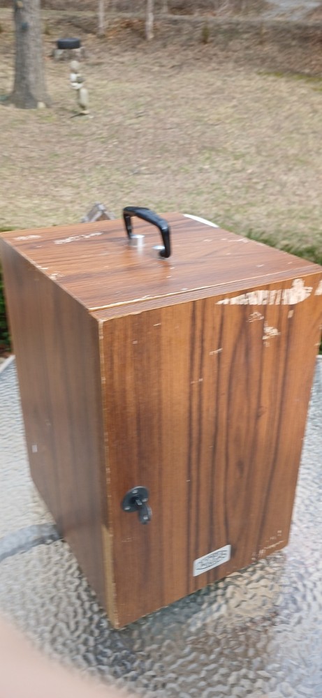 Olympus LSE Binocular Microscope in the original wood box Lighted