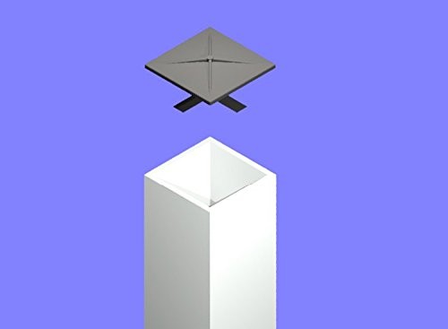 5" Square Light Pole Top Cap- Black Plastic by Deltech Manufacturing