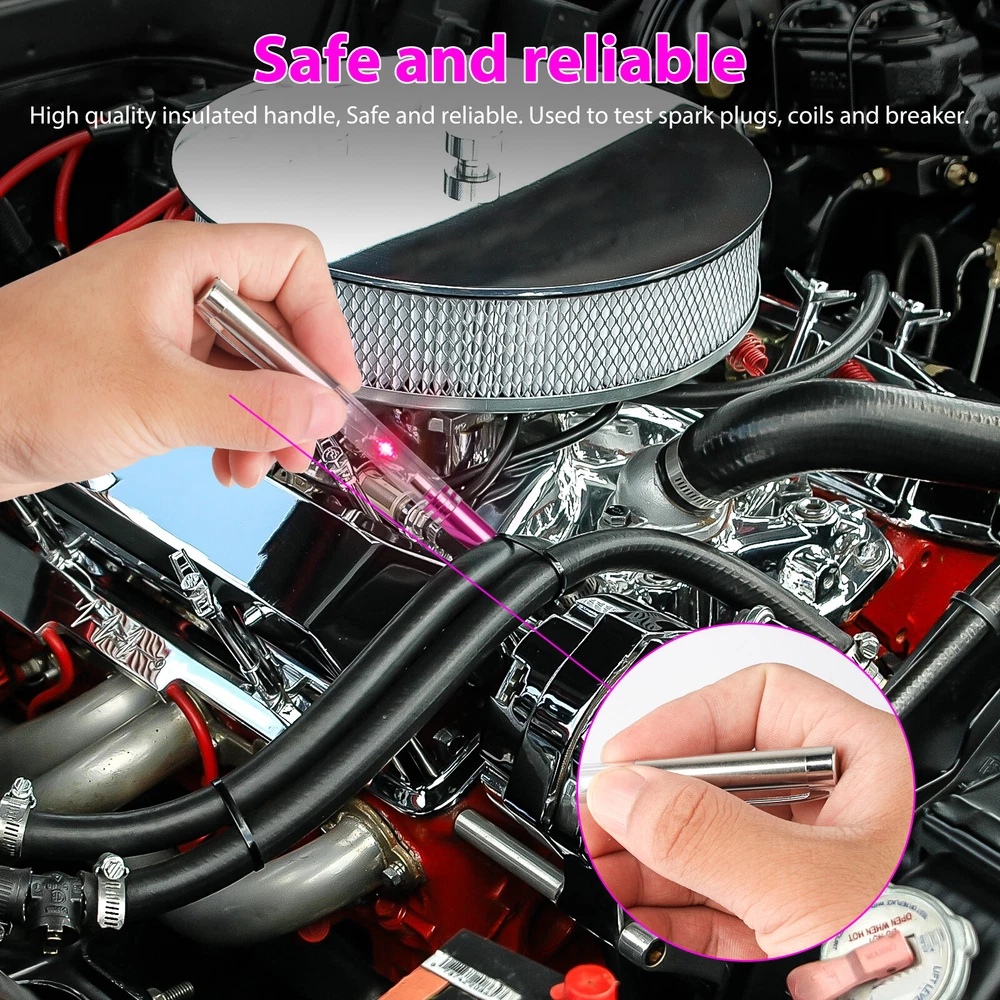 Professional Car Spark Plug Tester Ignition System Wires Coil Test Check Pen