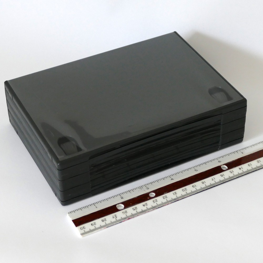 1 Black Multi Seven 7 Discs DVD Case CD PC Media Storage 50mm New