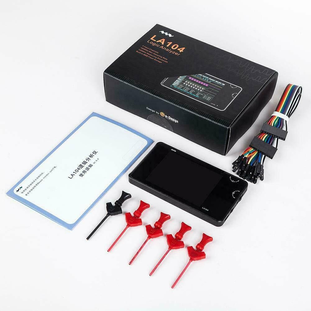 Miniware LA104 Portable 2.8" LCD Screen 4 Channels 100MHz Digital Logic Analyzer