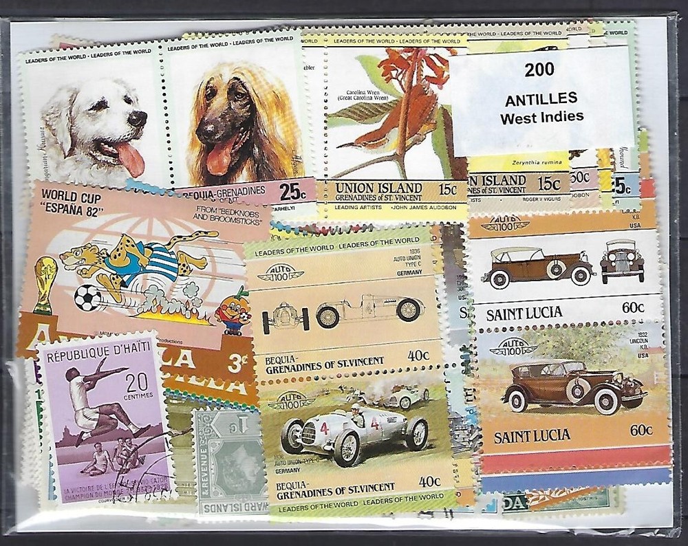 Antilles 200 Different Stamps Used All Countries