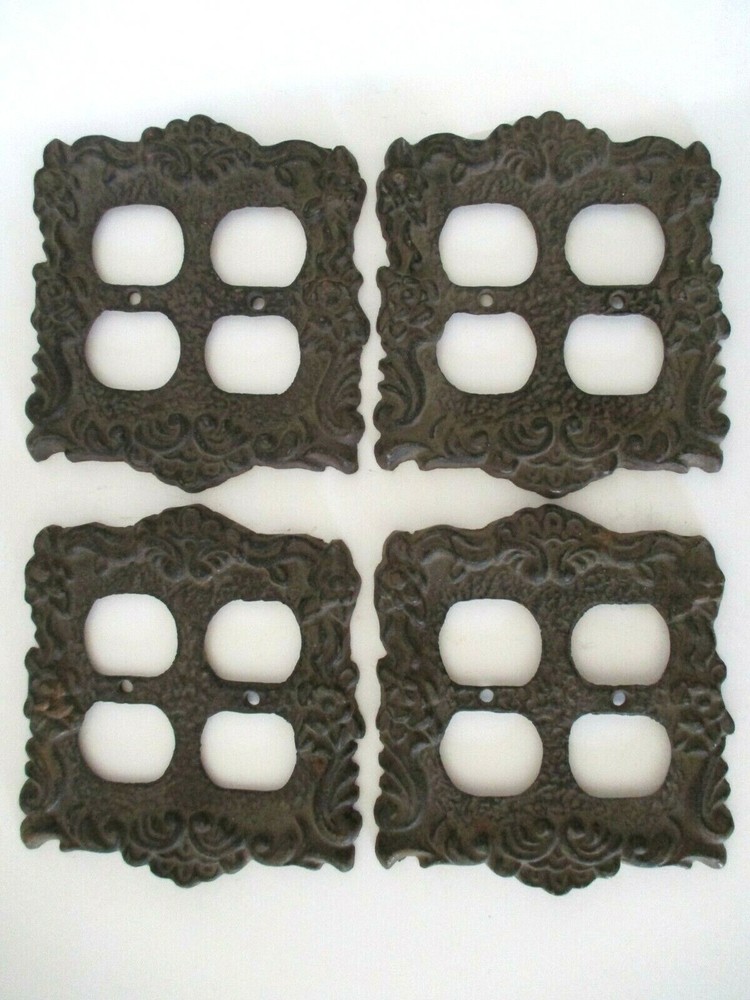 4 Vintage Switch Plate Covers
