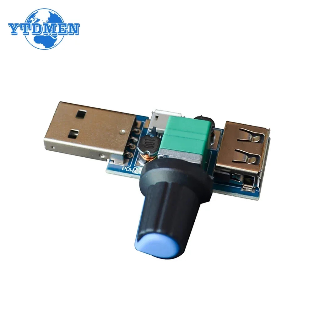 5V USB Fan Speed Controller Mini Cooling Governor, 5W Mute Adjustable