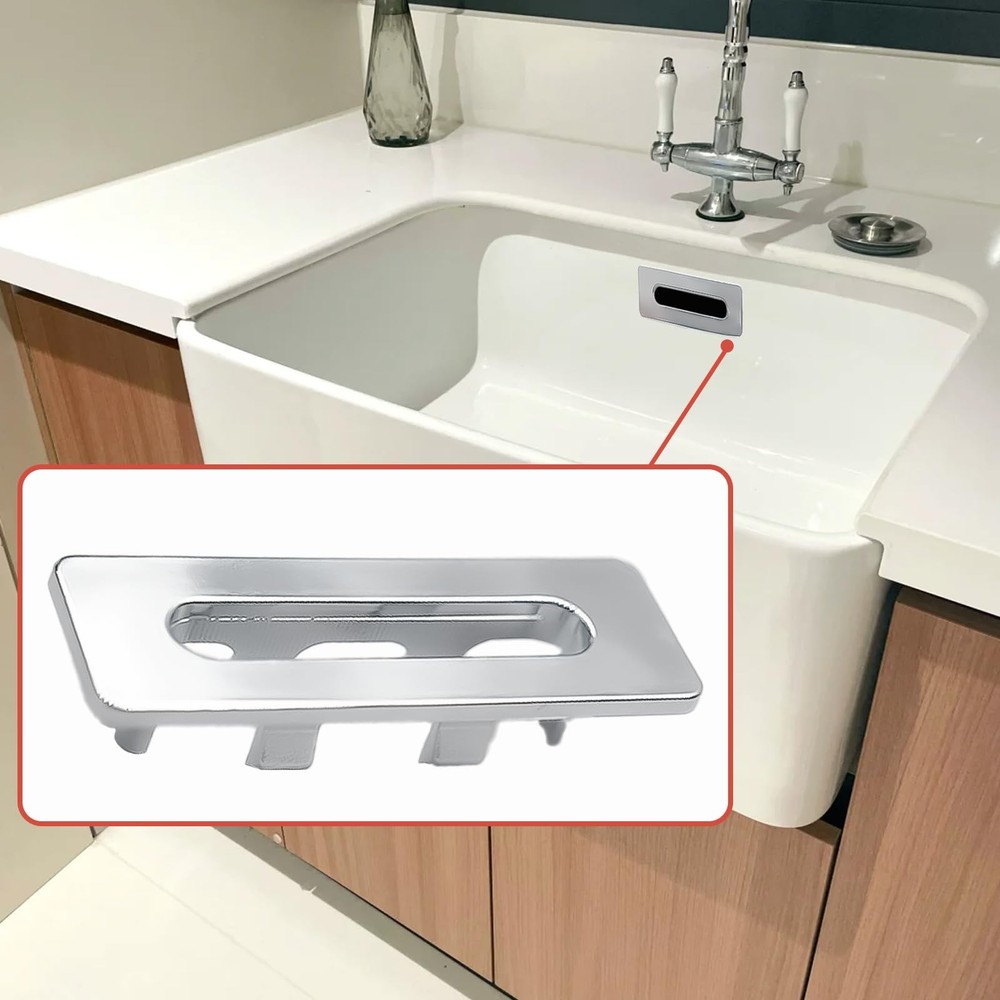 4 Pack Bathroom Sink Overflow Cover Kitchen Basin Trim Hole Insert Cap Plastic