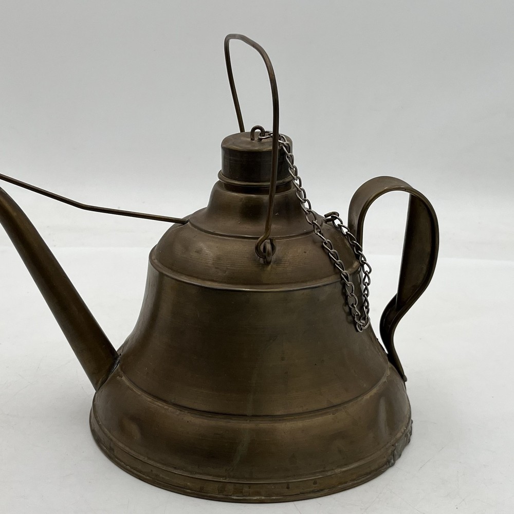 Antique Hand Made Copper Kettle Decoration Kitchen Fire Tea Pot Primitive