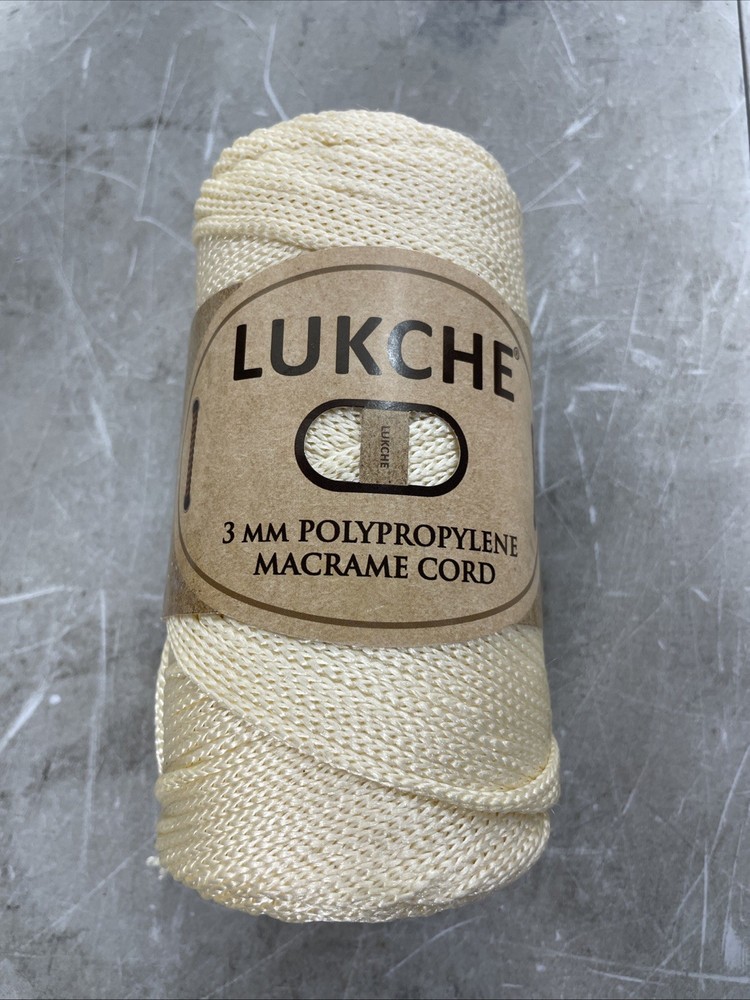 3mm Premium Polyester Macrame Cord (147 Yards), (8.82 Oz) 100% Polypropylene Mac