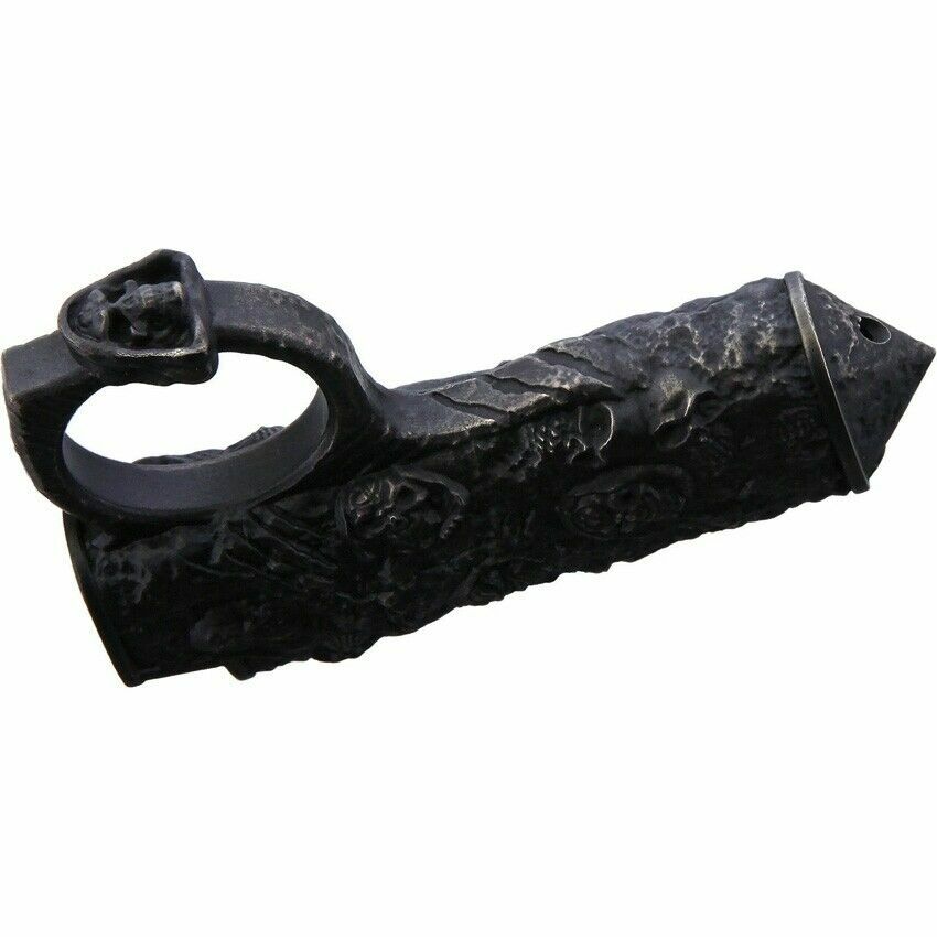 Bastinelli Creations Maxi Bic Lighter Case Bronze Construction Finger Ring 228M