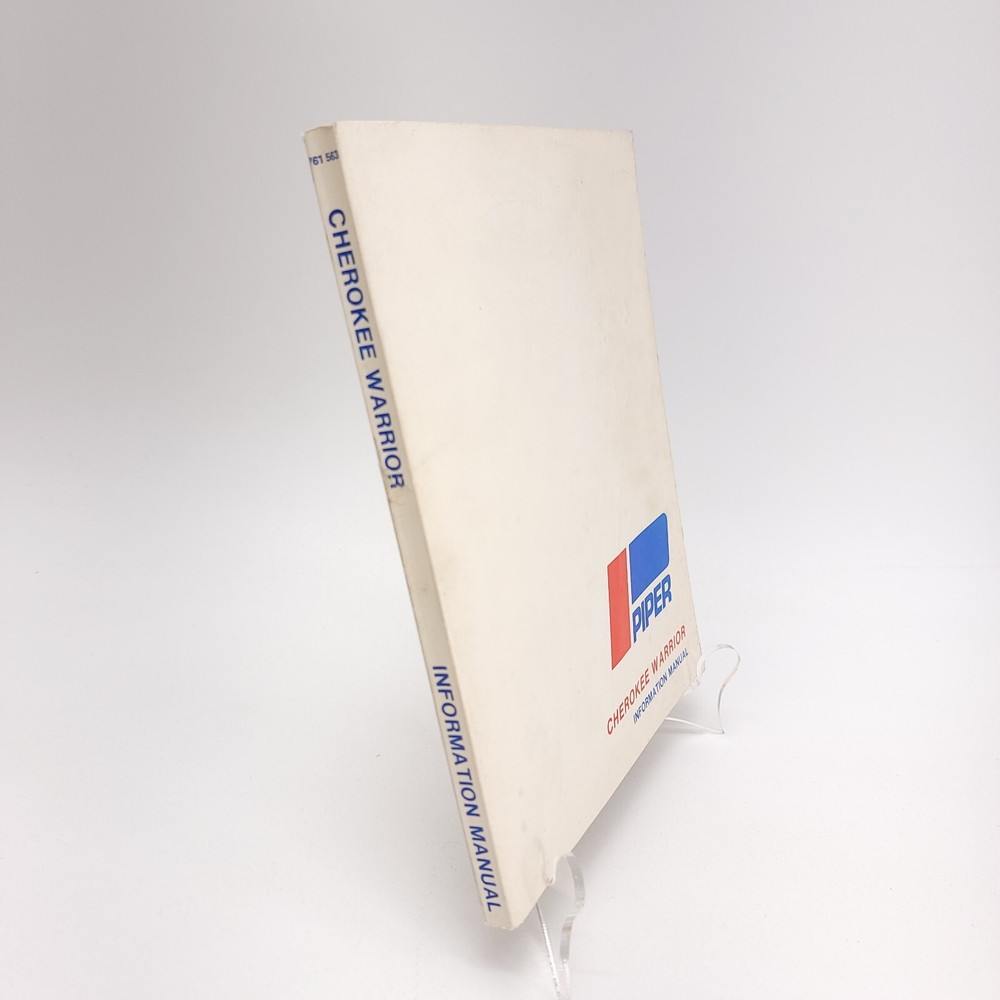Piper Cherokee Warrior Pilot Operating Information Manual 1973