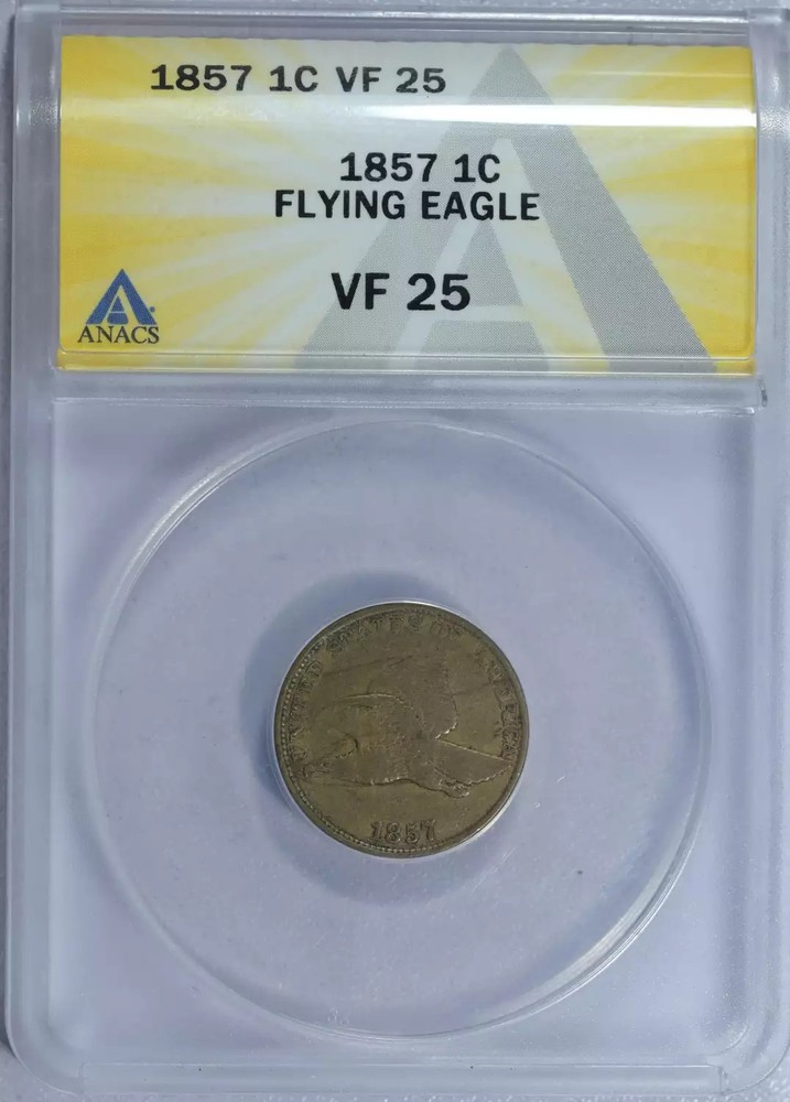 1857 Small Cents Flying Eagle ANACS VF-25