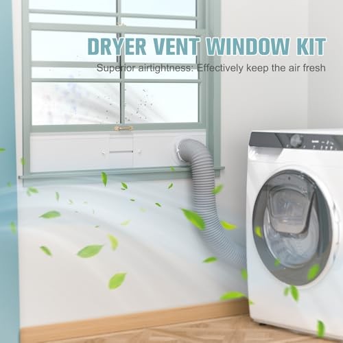 Window Duct Kit Dryer Window Vent Kit for 4” Dryer Window Vent Panel Kit