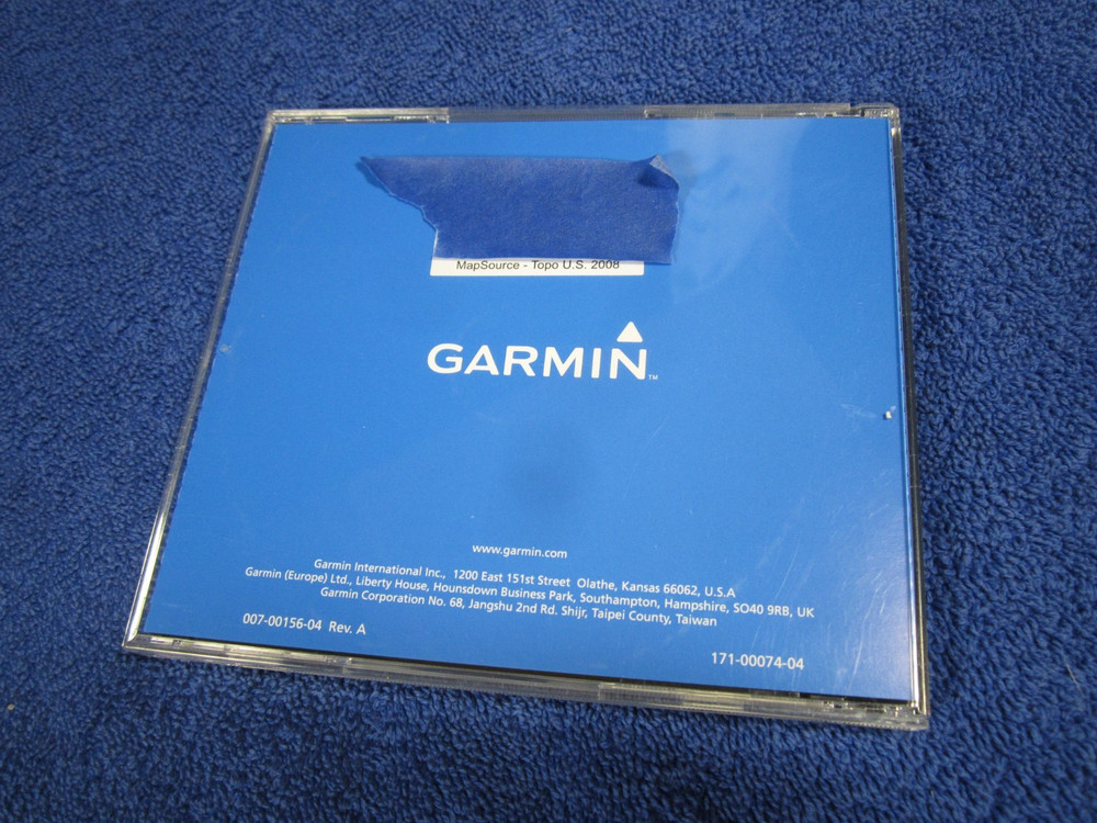 GARMIN GPS TOPO US 2008 Software Version 4.00 for Windows DVD