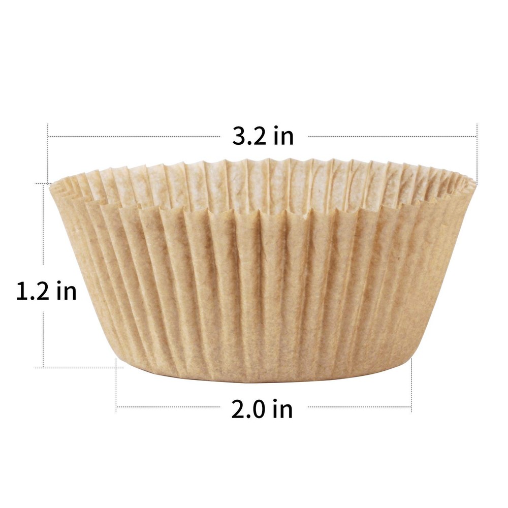 Caperci Standard Natural Cupcake Liners 500 Count, No Standard,