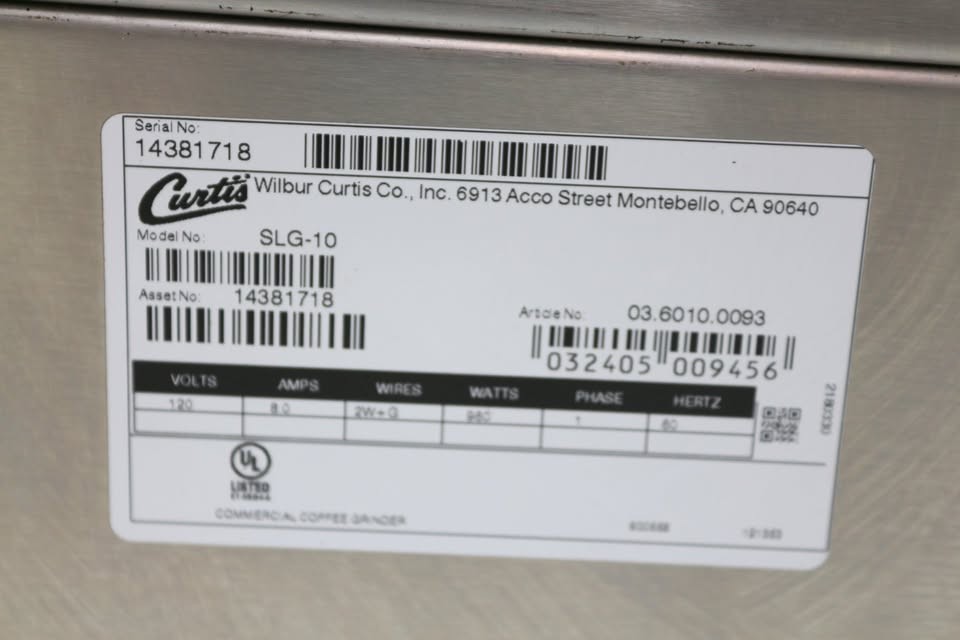 Curtis SLG-10 Coffee Grinder