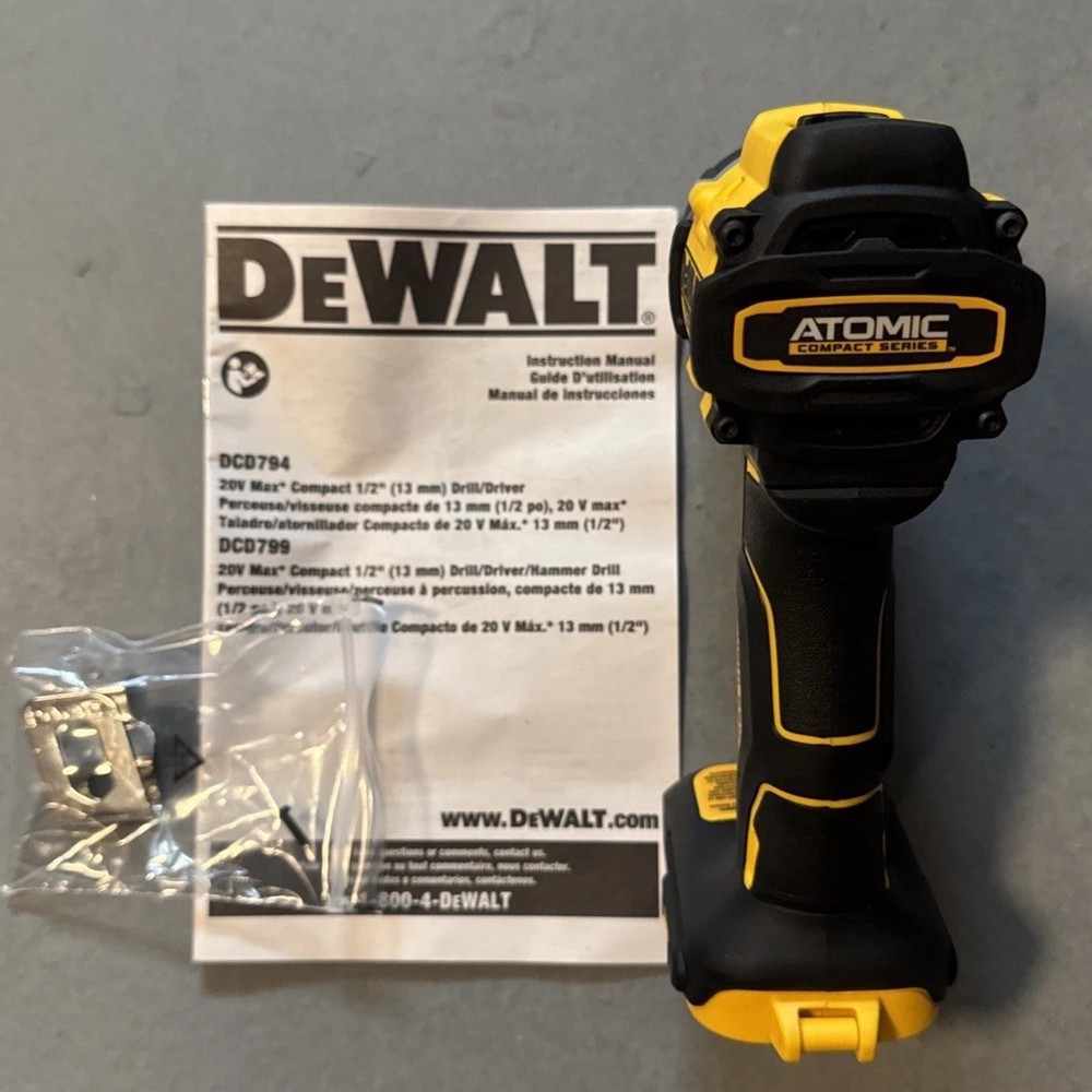 DEWALT DCD799B 20V MAX ATOMIC BRUSHLESS 1/2” Hammer Drill (Tool Only)