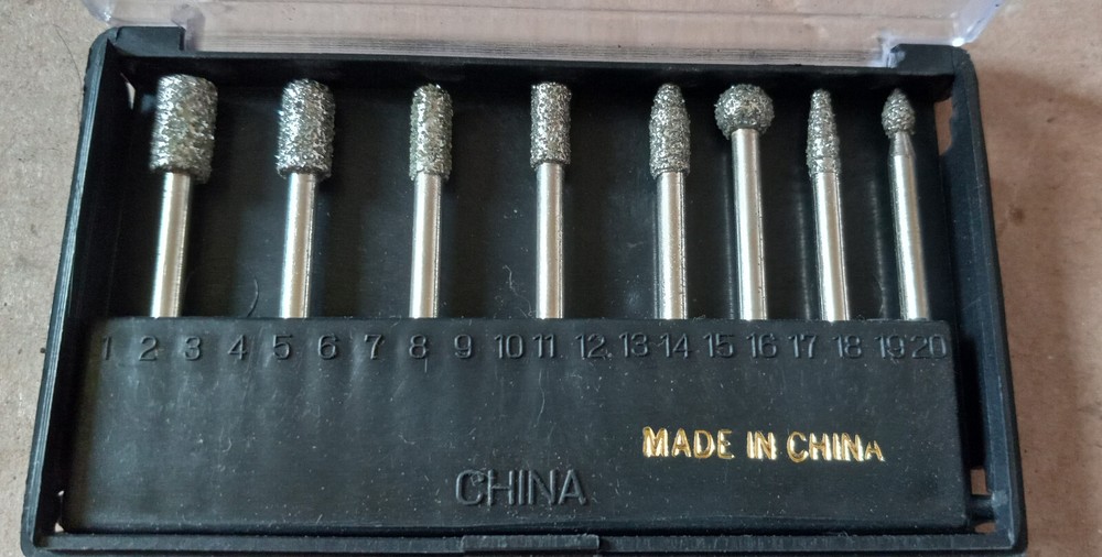 Mini Drill & Approximately 100 Bits for Wood Carving, etc. - Used