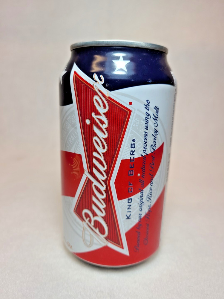 American Flag Budweiser 12oz Can - 2011? Red Tab