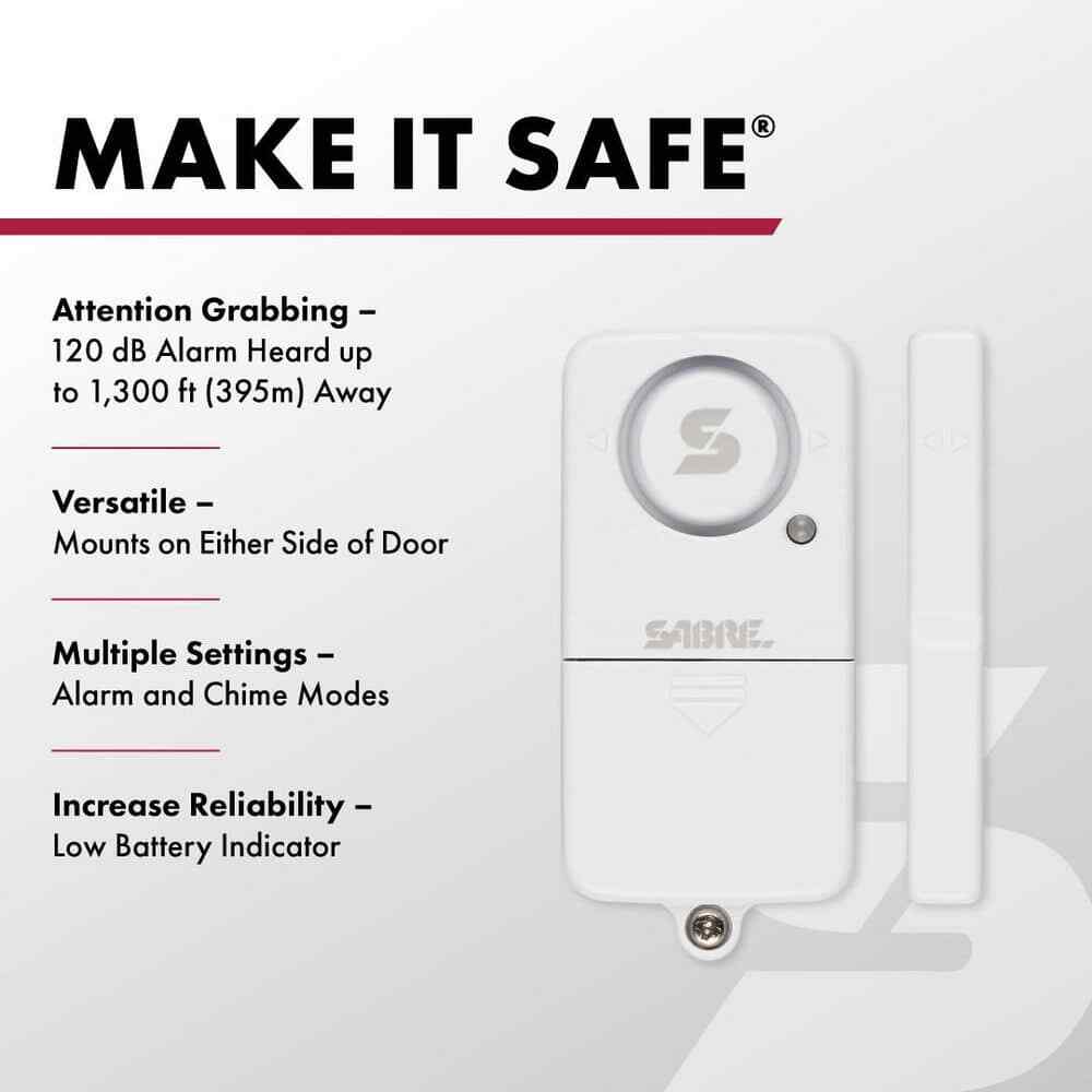 SABRE Wireless Home Security Door or Window Alarm, 2-Pack